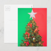 colorblock kerstboom feestdagenkaart (Voorkant / Achterkant)