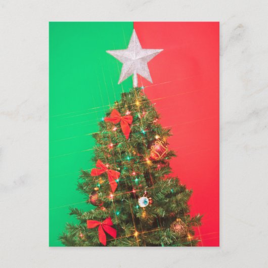 colorblock kerstboom feestdagenkaart (Voorkant)