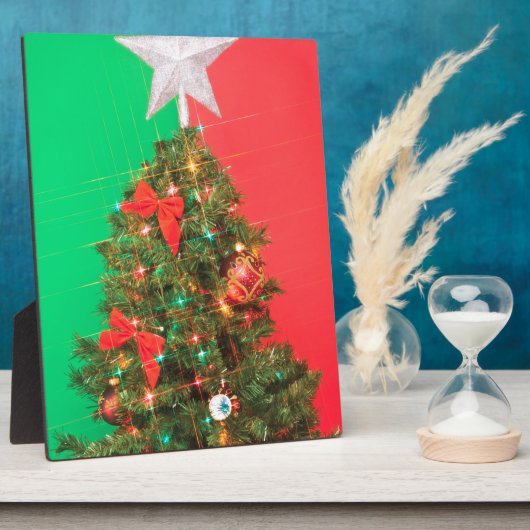 colorblock kerstboom fotoplaat (Zijkant)