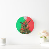colorblock kerstboom ronde klok (Huis)