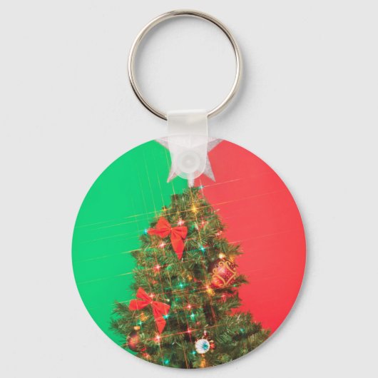 colorblock kerstboom sleutelhanger (Voorkant)