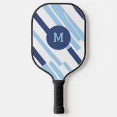 Colorblock Light Donkerblauw Monogram Pickleball Paddle (Voorkant)