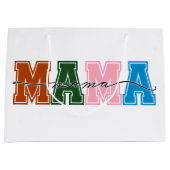 Colorblock MAMA Gift Bag – Dubbelzijdig & Fabulous Groot Cadeauzakje (Voorkant)