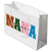 Colorblock MAMA Gift Bag – Dubbelzijdig & Fabulous Groot Cadeauzakje (Achterkant Gekanteld)