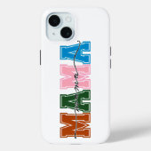 Colorblock MAMA Stoere & Beschermende iPhone Case (Achterkant)