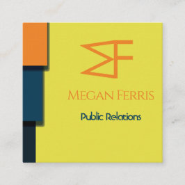 Colorblock Modern Vierkante Visitekaartje
