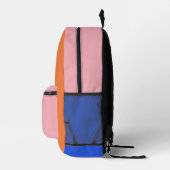 Colorblock monogram gepersonaliseerd bedrukte rugzak (Rechts)