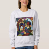 Colorblock Mural Crewneck Sweatshirt (Voorkant)
