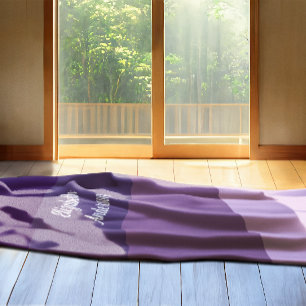 Colorblock Paarse horizontale streep Fleece Deken