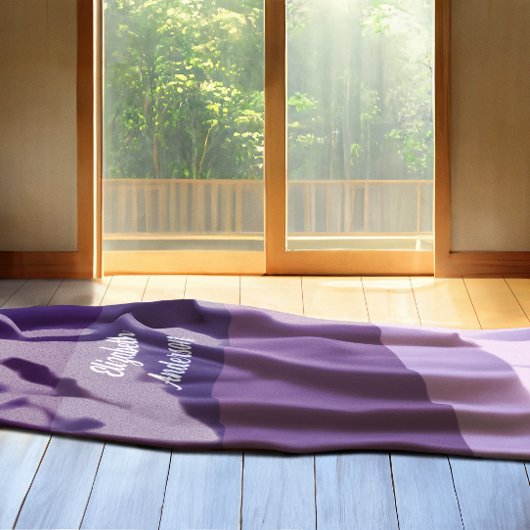 Colorblock Paarse horizontale streep Fleece Deken