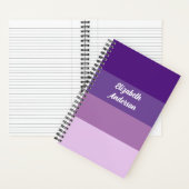 Colorblock Paarse horizontale streep Notitieboek (Binnen)
