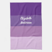 Colorblock Paarse horizontale streep Theedoek (Verticaal)