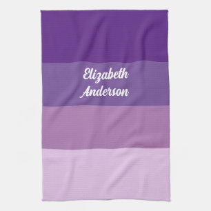 Colorblock Paarse horizontale streep Theedoek