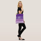 Colorblock Paarse horizontale streep Tote Bag (Op model)