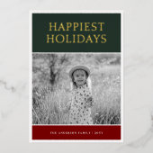 Colorblock Photo Folie Feestdagenkaart (Voorkant)