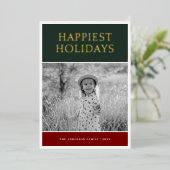 Colorblock Photo Folie Feestdagenkaart (Staand Voorkant)