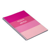 ColorBlock Roze Horizontale Streep Notitieboek (Rechterzijde)