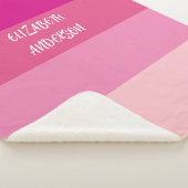 ColorBlock Roze Horizontale Streep Sherpa Deken (3/4)