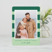 Colorblock Stripes Kerstkaart (Staand voorkant)
