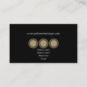 Colorblock Visitekaartje in zwart-wit en tan (Achterkant)