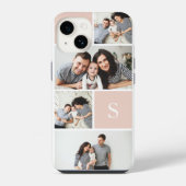 Colorblokfoto Collage & Monogram iPhone Hoesje (Achterkant)