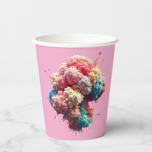 Colorbomb explosie papieren beker! bekers (Voorkant)