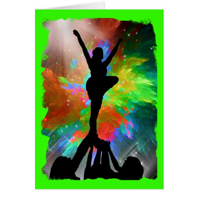 Colorburst Achtergrond met Cheerleraders (Voorkant)