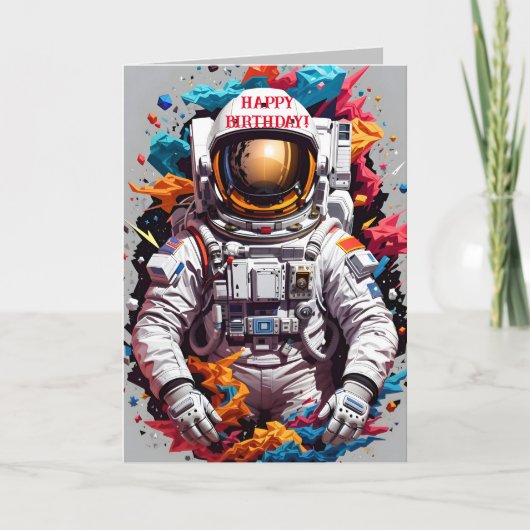 COLORBURST ASTRO VERJAARDAG KAART (Voorkant)