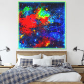 Colorburst Cosmos. Bestel nu Canvas Afdruk (Insitu (Slaapkamer))