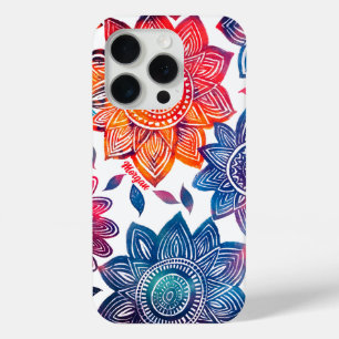 Colorburst Mandala Garden – Levendig Boho cadeau iPhone 15 Pro Case