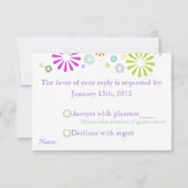 Colorbursts Wedding RSVP Kaartje (Achterkant)