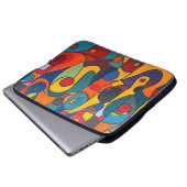 Colorcube 1 Kleurrijk kubisme Laptop Hoesje Laptop Sleeve (Voorkant onderkant)