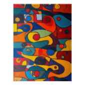 Colorcube 1 Kleurrijk kubisme Poster (Voorkant)