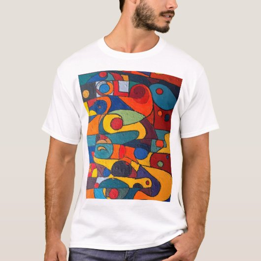 Colorcube 1 kleurrijk kubisme t-shirt (Voorkant)