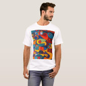 Colorcube 1 kleurrijk kubisme t-shirt (Voorkant volledig)