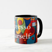 Colorcube 1 Kleurrijke kubisme Combo Mok (Voorkant rechts)