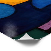 Colorcube 2 Kleurrijk kubisme Poster (Hoek)