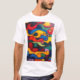 Colorcube 2 Kleurrijk kubisme T-shirt