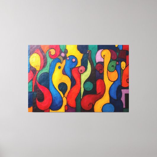 Colorcube 2 Kleurrijke kubisme Canvas Print (Voorkant)