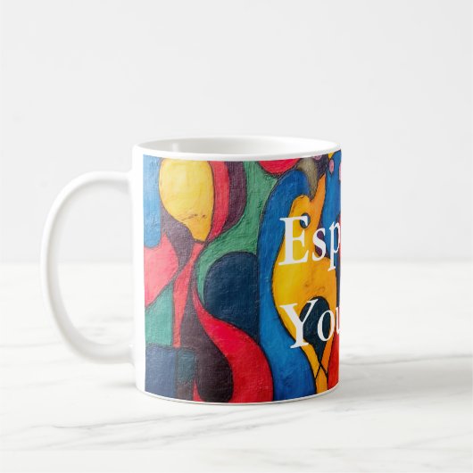 Colorcube 2 Kleurrijke kubisme Classic Mok (Links)