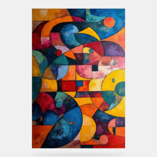 Colorcube 3 Kleurrijk Kubisme Acryl Teken Bord