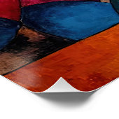 Colorcube 3 Kleurrijk kubisme Poster (Hoek)