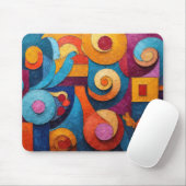 Colorcube 4 Kleurrijk kubisme Muismat (Met muis)