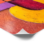 Colorcube 5 Kleurrijk kubisme Poster (Hoek)