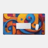 Colorcube 5 kleurrijke kubisme bureau mat (Keyboard & Muis)