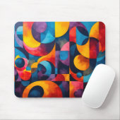 Colorcube 6 Kleurrijk kubisme Muismat (Met muis)