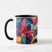 Colorcube 6 Kleurrijke kubisme Combo Mok (Links)