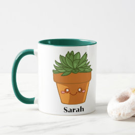 Colordul groene succulente plantenbak centerstuk mok