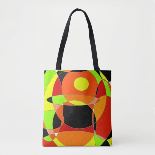 coloré vert sinaasappel tote bag (Voorkant)