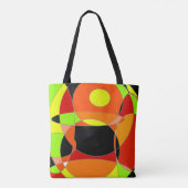 coloré vert sinaasappel tote bag (Achterkant)